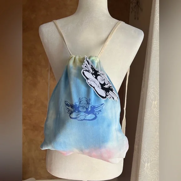 NWT UNRELEASED BOYS LIE Rhinestone Tie Dye DrawString Bag and sticker Boys Lie | Bags | Nwt Unreleased Boys Lie Drawstring Bag  main image 2
